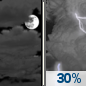Thursday Night: Mostly Cloudy then Chance Showers And T’Storms